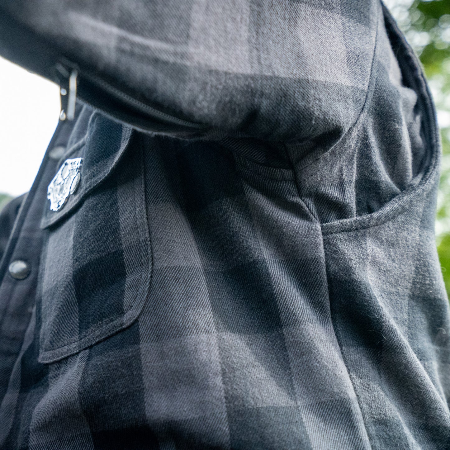 Kevlar Flannelhemd Grey / Black